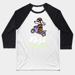 Fast Dachshund Boy Funny Dog Owner Wiener Dog Funny Dog Baseball T-Shirt